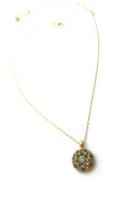 Necklace Pendant By Mariana Woman Guardian Angel Olive Swarovski Crystals - Image 3
