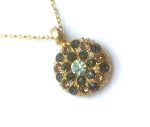 Necklace Pendant By Mariana Woman Guardian Angel Olive Swarovski Crystals