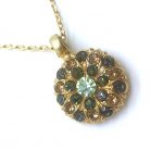 Necklace Pendant By Mariana Woman Guardian Angel Olive Swarovski Crystals