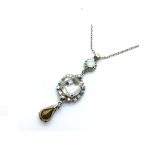 Mariana Necklace Tear Drop & Brilliant Faceted Crystal Swarovski Pendant On A Clear Day Sweet Summer Coll. - Image 2