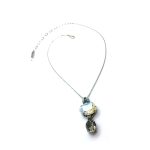 Mariana Necklace Glamorous Oval Moonlight & Black Diamond Austrian Crystals 2019 Special Edition