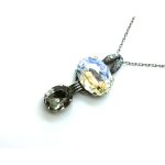 Mariana Necklace Glamorous Oval Moonlight & Black Diamond Austrian Crystals 2019 Special Edition - Image 2