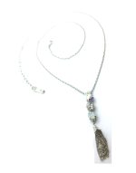 Mariana Necklace  Triple Tier Strand Austrian Crystals with Tassel On A Clear Day Sweet Summer Coll. - Image 3