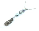 Mariana Necklace  Triple Tier Strand Austrian Crystals with Tassel On A Clear Day Sweet Summer Coll. - Image 2