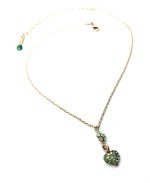 Mariana Necklace Charming Flower & Heart Shape Pendant Austrian Crystals Spring 2019 Coll. - Image 2