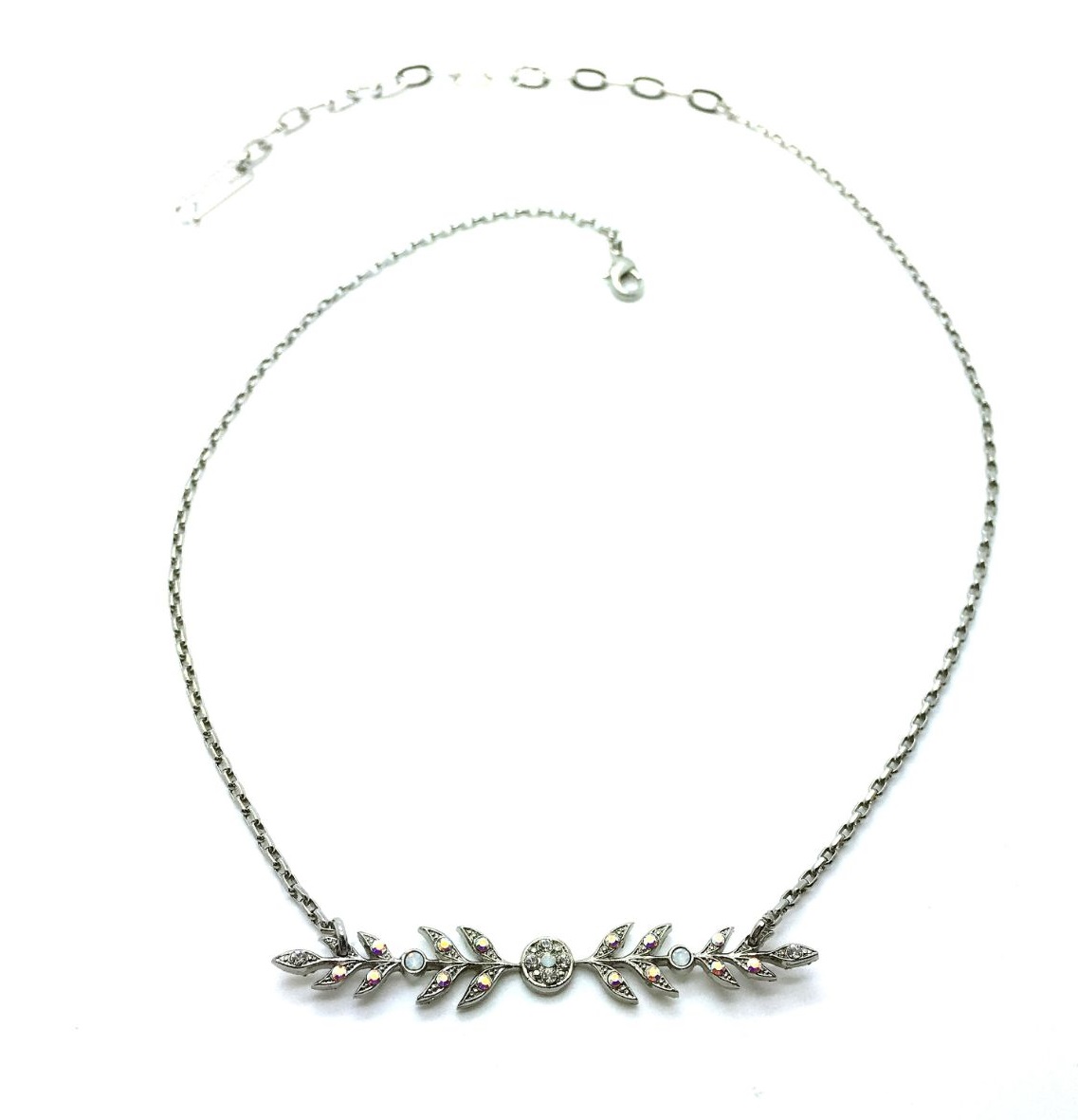 N-5628-2-001-RO (1) Mariana Necklace Beautiful Vine Leaf Pendant Crystal Swarovski On A Clear Day Sweet Summer Coll. - Image 1