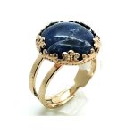 Mariana Ring Sodalite Mineral Round Shape My Treasures Coll.