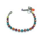 Mariana Bracelet Colorful Blue Zircon & Fuchsia Crystals Swarovski Masai Africa Coll.