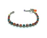Mariana Bracelet Colorful Blue Zircon & Fuchsia Crystals Swarovski Masai Africa Coll. - Image 2