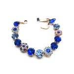 Mariana Bracelet Flowers of Capri Blue & Air Blue Opal Austrian Crystals Kiss From A Rose Songbook Coll.