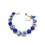 Mariana Bracelet Flowers of Capri Blue & Air Blue Opal Austrian Crystals Kiss From A Rose Songbook Coll. - Image 3