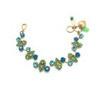 Mariana Bracelet Alluring Blue,Turquoise & Green Austrian Crystals Caprioska Cocktail Hour Coll.