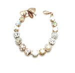 Bracelet By Mariana Kalahari Africa Coll. Clear, Gold ,Peach, Opal & Pearl Flowers Shape Austrian Crystal - Image 3