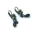 Mariana Earrings Dainty Butterfly Shape & Jet Black Crystal Swarovski My Treasures Coll. - Image 3