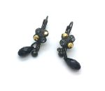 Mariana Earrings Dainty Butterfly Shape & Jet Black Crystal Swarovski My Treasures Coll.