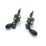 Mariana Earrings Dainty Butterfly Shape & Jet Black Crystal Swarovski My Treasures Coll.