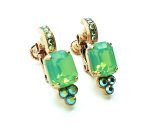 Mariana Earrings Timeless Radiant Pacific Opal & Peridot AB Crystal Swarovski My Treasures Coll. - Image 3