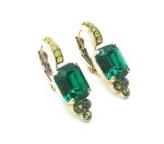 Mariana Earrings Glamorous Emerald, Emerald AB & Jonquil Austrian Crystals My Treasures Coll. - Image 3
