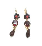 Mariana Earrings Fashionable Dangling Siam Austrian Crystals My Treasures Coll.
