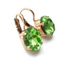 Mariana Earrings Timeless Round Peridot Austrian Crystal My Treasures Coll. - Image 3