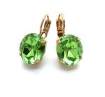 Mariana Earrings Timeless Round Peridot Austrian Crystal My Treasures Coll. - Image 2