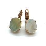 Earrings By Mariana Woman Adorable Round Shell White Mop Mineral