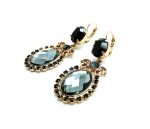 Mariana Earrings Sophisticated Oval Shape Black Diamond & Jet Black Crystal Swarovski My Treasures Coll. - Image 3