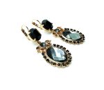 Mariana Earrings Sophisticated Oval Shape Black Diamond & Jet Black Crystal Swarovski My Treasures Coll. - Image 2