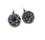 Mariana Earrings Lovely Flower Shape Purple and Lavender Austrian Crystals My Treasures Coll. - Image 2