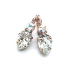Mariana Earrings On A Clear Day Sweet Summer Coll. Brilliant Pear Shape Clear Austrian Crystals