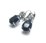 Mariana Earrings Elegant Clear & Black Austrian Crystals Checkmate Cocktail Hour Coll. - Image 2