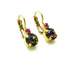 Earrings By Mariana Woman Lovely Light Rose and Vitral Medium Swarovski Crystals - Image 3