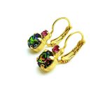 Earrings By Mariana Woman Lovely Light Rose and Vitral Medium Swarovski Crystals - Image 2