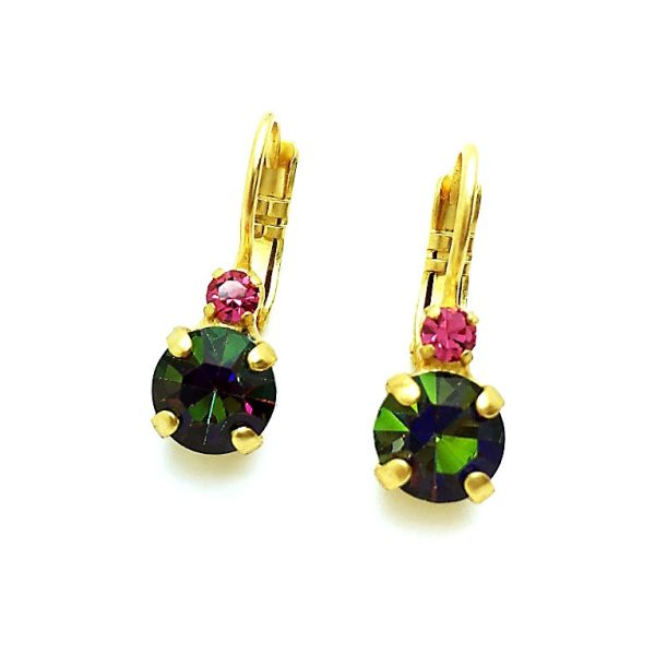 Earrings By Mariana Woman Lovely Light Rose and Vitral Medium Swarovski Crystals
