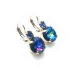 Mariana Earrings Perfect Round Shape Heliotrope Austrian Crystals My Treasures Coll. - Image 2