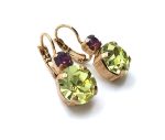 Mariana Earrings Beautiful  Cyclamen Opal & Jonquil Crystal Swarovski My Treasures Coll. - Image 3