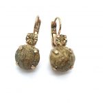 Mariana Earrings Stunning Round Drop Landscape Jasper Mineral My Treasures Coll.