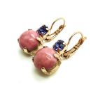 Mariana Earrings Cute Round Marrakech Mineral & Sapphire Crystal Swarovski My Treasures Coll. - Image 2