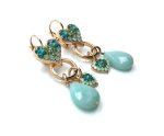 Mariana Earrings Charms Chandelier & Heart Shape Beaded Green Quartz Mineral Congo Africa Coll. - Image 2