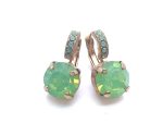 Mariana Earrings Precious Green Opal Austrian Crystals My Treasures Coll. - Image 2