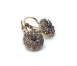 Earrings By Mariana Woman Charming Round Opal and Dark Topaz Swarovski Crystals - Image 3