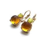 Mariana Earrings Timeless Faceted Madera Quartz Mineral My Treasures Coll.