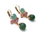 Mariana Earrings Charming Chandelier Chrysolite Opal, Lt Rose & Jade Austrian Crystals Eternity Nirvana Coll. - Image 3
