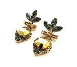 Earrings By Mariana Woman Black Diamond and Crystal Dorado Swarovski Crystals