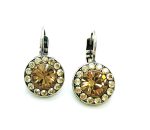 Mariana Earrings Golden Shadow Flower Shape Austrian Crystals My Treasures Coll.