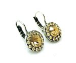 Mariana Earrings Golden Shadow Flower Shape Austrian Crystals My Treasures Coll. - Image 2