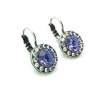 Mariana Earrings Lovely Round Beaded Tanzanite & AB Crystal Swarovski My Treasures Coll. - Image 2