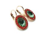 Earrings By Mariana Woman Elegant Faceted Chrysolite Swarovski Crystals - Image 3