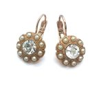 Earrings By Mariana Pearls Mineral and Clear Swarovski Crystals - Image 2
