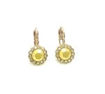 Mariana Earrings Lovely Flower Beaded Aurum & Gold Crystal Swarovski My Treasures Coll.